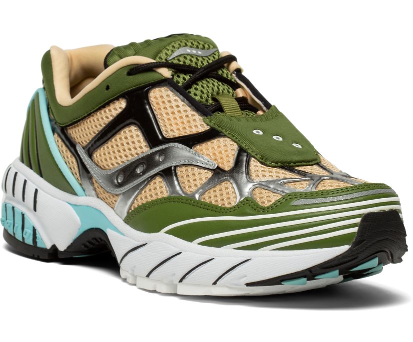 Saucony Grid Web Women's Originals Olive / Black / Blue | Canada 002WNBY